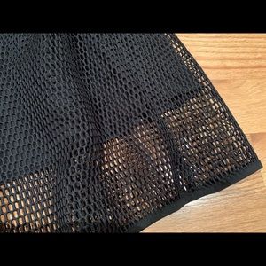 Black textured skirt with pockets